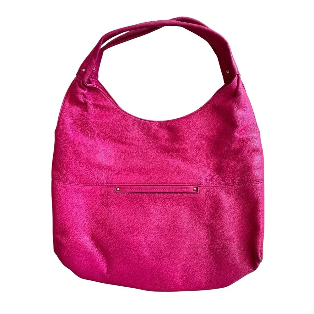 Michael Kors Austin Hot Pink Pebbled Leather Large Shoulder Bag Hobo MSRP$348
